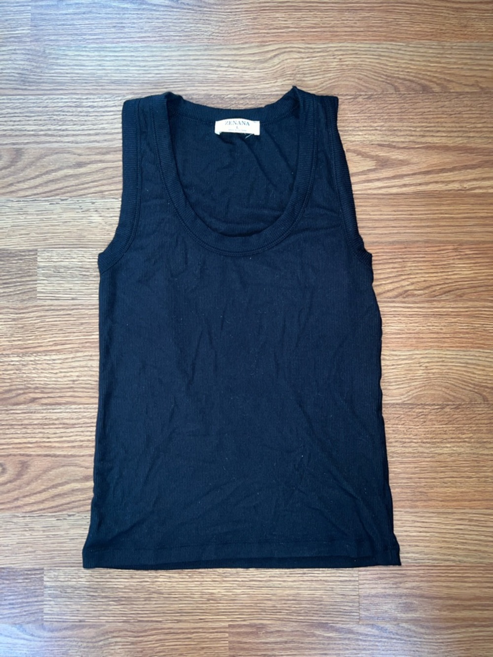 Black Ribbed Tank Top - Women's Sleeveless Tee